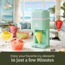 Elite Gourmet Snow Cone & Shaved Ice Maker, ESI2215M, Refreshing Slushies, Margaritas, Boba Drinks, Snow Cone & Holder and Ice Mold, Use Cubed & Bagged Ice, Stainless Steel Shaving Blade, Mint