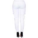 Women's Solid Color Stretch Cargo Joggers Casual Pockets Drawstring Skinny Pants, 2XL