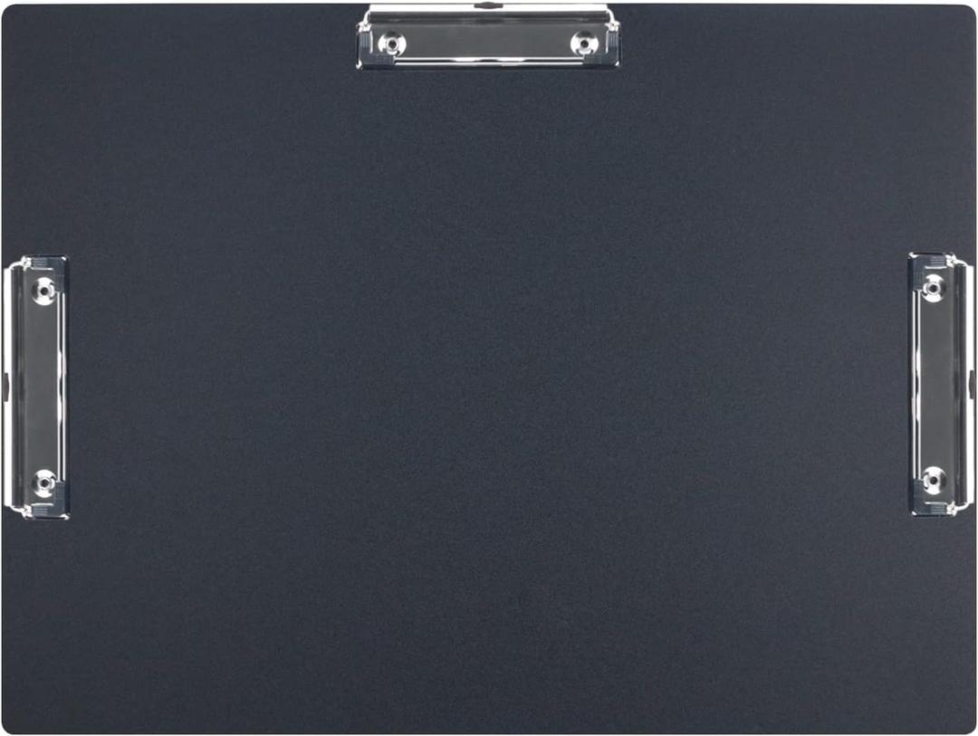 Acocony 11x17 Clipboard Three Clip Super Tough Extra Large Clipboard PP Plastic Not Fragile 11 x 17 Clipping Board Black Pack of 1