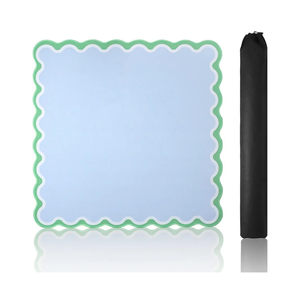 Blue Mahjong Mat (31.5” x 31.5”) with Black Carrying Bag, Anti-Slip, Noise-Reducing Mahjong Mat for Table, Poker, Board Games, Dominoes, and Card Games