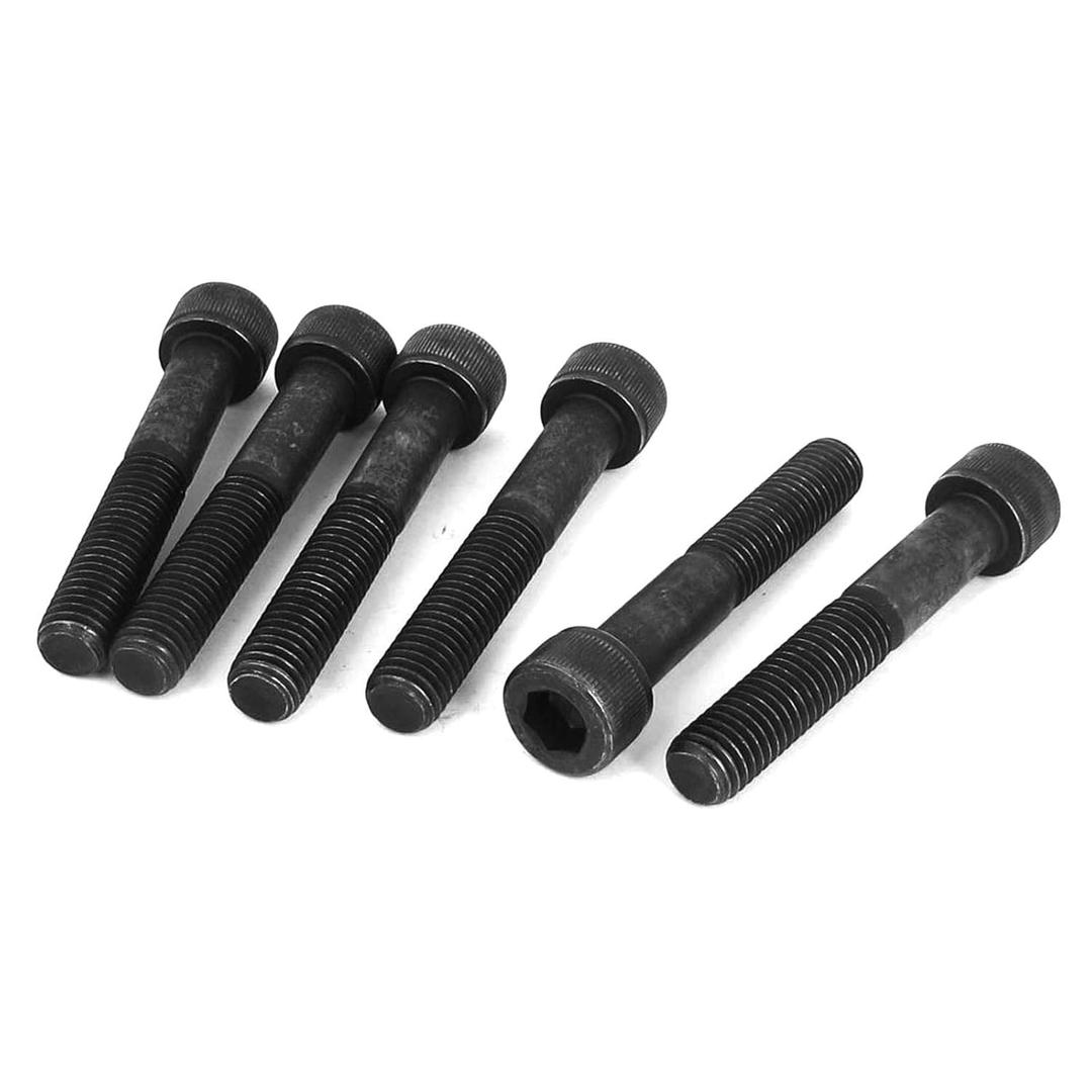 5 Pcs M10-1.5 x 55mm Hex Socket Head Cap Screws, 12.9 Grade Alloy Steel, Allen Socket Drive, Black Oxide Finish, Machine ThreadHalf Thread 5 Pcs M10-1.5 x 55mmm