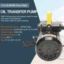 BLACKHORSE-RACING Self Priming 110V AC 16GPM 60L/min Oil Transfer Pump Fuel Diesel Kerosene Biodiesel Pumps