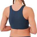 Pact Organic Cotton Maternity Nursing Bralette for Breastfeeding - Stretchy, Wireless (Blue, M)