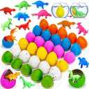 29Pack Easter Basket Stuffers for Kids, Dinosaur Egg Hatching for Toddler Girls Boys Classroom Exchange School Prizes Funny Dino Toys Easter Egg Hunt Party Favor Pinata Filler