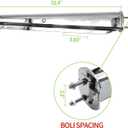 Chrome Straight Spring Loaded Mud Flap Hanger Fit for Semi Trucks, 2-1/2" 2.5" Bolt Spacing,30" Length with Reflective Strip Sticker, Right & Left Side, 2PCS