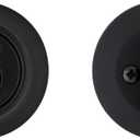 Kwikset 660 Deadbolt Deadbolt Lock, Matte Black Round Exterior Keyed Front Entry Door, Pick Resistant SmartKey Rekey Security, Single Cylinder Dead Bolt