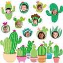 5 x Cactus Cutouts Picture Frame Bulletin Board Decorations Set Summer Plants Flower DIY Photo Cutouts for Classroom Back to School Whiteboard Chalkboard Wall Decor Teacher Supplies