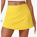 PINSPARK Womens Tennis Skirt High Waisted Golf Skort with 2 Pockets Stretchy Athletic Skirts for Workout Pickleball Running S