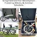 B&W International Brompton Bike Case, Foldon Hard Case Impact-Resistant ABS Hard Shell Travel Case with Wheels, Telescoping Handle, Large