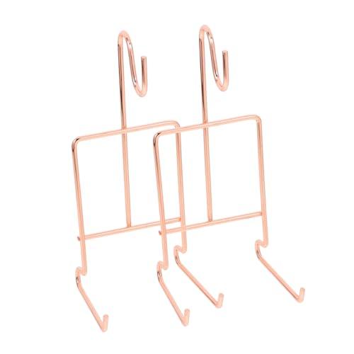 CONGARTENO 8pcs Mug Organizer Stand Rose Gold Tea Cup Rack for Kitchen Countertop Space-Saving Storage for Mugs and Cups