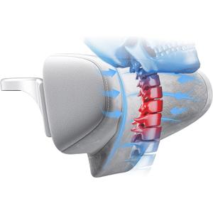 1 Piece Ergonomic Neck Support Cushion, for Tesla Model Y/3 Accessories 2024, 3D Curve Memory Foam, Soft Pillow for Relieve Fatigue & Improve Posture, Comfortable for 5-6.2 ft, White