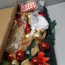 6Ft Prelit Pop Up Christmas Tree with Remote Control Pre-Decorated Collapsible Christmas Tree with Ornamental Star Ribbon Bows Candy Canes 150 LED Warm Light 8 Mode Holiday Party Decor (Green)