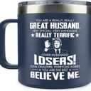 Gifts for Husband - Husband Gifts from Wife - Wedding Anniversary, Birthday, Fathers Day Gift for Him - Love Gift Ideas for Him - 14 Oz Stainless Steel Coffee Mug