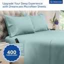 DREAMCARE King Size Sheets Set – 4 pcs Cooling Sheets – up to 21” Deep Pocket King Sheet Set – Hotel Luxury Sheets & Pillowcases – Superior Softness 100% Microfiber with Side Pocket - Spa Blue