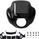 FATECIM Headlight Quarter Fairing with 9" Smoke Windshield & Bracket Mount For Harley 2018-2020 2025 Street Bob FXBB, 2021-2024 Street Bob 114 FXBBS, 2020-2024 Softail Standard FXST