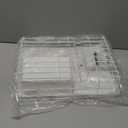 Dish Drying Rack, Space-Saving Dish Rack, Dish Racks for Kitchen Counter, Drying Rack Kitchen with Removable Utensil Holder, and Automatic Drainage Drainboard, 11''W x 15''L, White