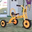 Kids Tricycle for Preschool Ages 3+, Ideal Outdoor Playground & Daycare Yard Trike, Durable Metal Pedal Trike, Sturdy Carbon Steel Frame, Solid Rubber Wheels, for Boys and Girls