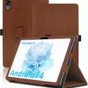 Case for Headwolf WPad5, 10.1 inch, Headwolf WPad5 Tablet Case, Folding Stand Protective Cover with Pencil Holder and Wrist Strap, Full Protection. (Brown)