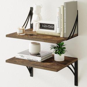 MXCSE Deep Floating Shelves for Wall, 12 Inch Deep Wall Shelves, Large Wall Mounted Shelves for Living Room Bedroom, 16Wx12D