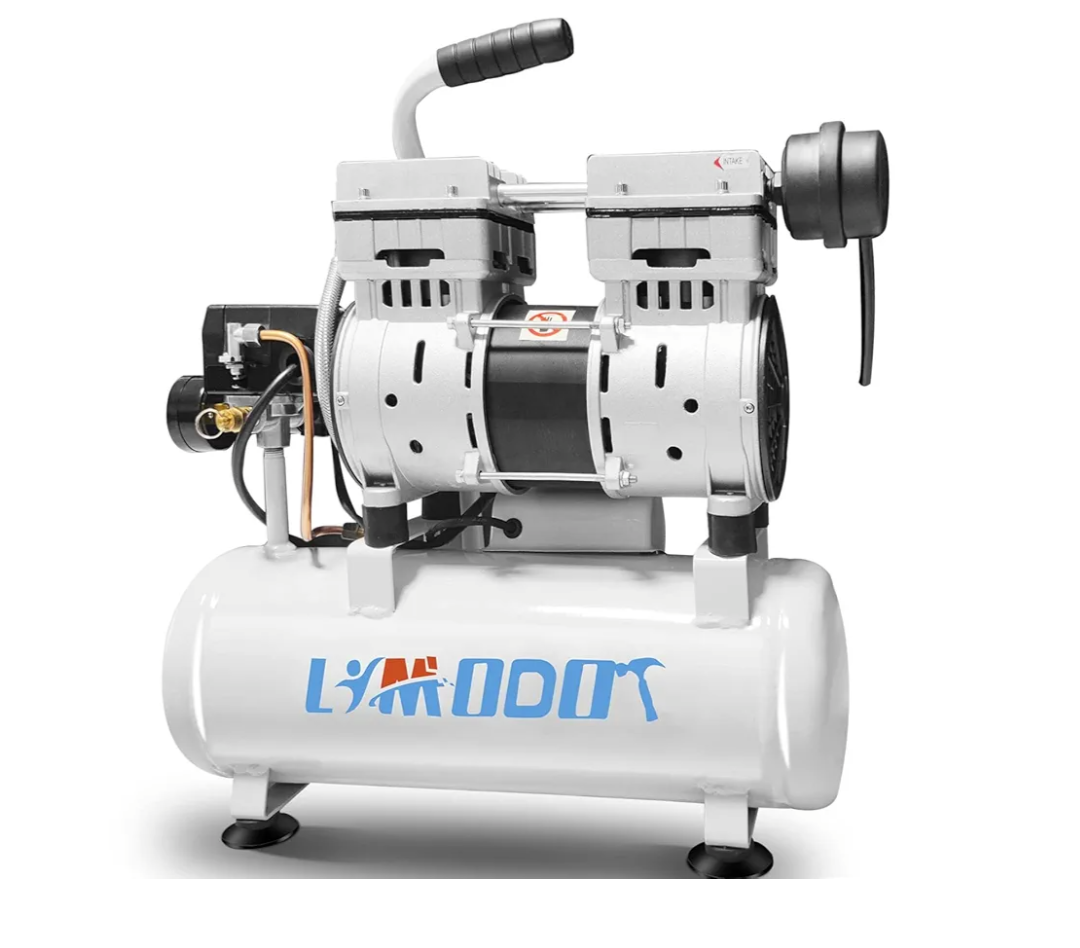 Air Compressor, Ultra Quiet, Only 60dB, 2 Gallon Steel Air Tank, Oil Free, 2.5 CFM at 90 PSI, Fast 14s Recovery Time, Ideal For Shop, Garage, Nail Gun, Pneumatic Tools, 1HP