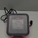 Amazon Basics Ceramic Space Heater, Mini Heater for Office Desk, Portable Tent Heater for Camping (Indoor Use), 500 W, With Tip-Over Protection, Lightweight (1.4 LBS), Pink, 5.9 x 3.2 x 6 inches