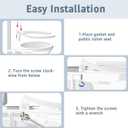 Commercial Toilet Seat Front Open, Toilet Seat Public 18.5 Inch Elongated Toilet Seat for Church, School, Hospital, Office,Heavy Duty Toilet Lid Common(White)