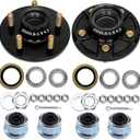 2 Sets 3500Lbs Trailer Hub Kit 5 Bolt 4.5",5 Lug Trailer Hub Fit 1-1/16" to 1-3/8" Trailer Tapered Spindle,Boat Trailer Hubs 5 Lug,Trailer Wheel Hub Kit(Only for Tapered Spindle)