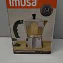 IMUSA 12-Cup Stovetop Espresso Maker, Cast Aluminum Coffee Maker, Cuban Coffee Brewer, Moka Pot Style, Portable Coffee Maker for Home, Camping, or Travel (Silver)