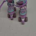 Rainbow Toddler Roller Skates - Size 10C -13C Adjustable | Light Up Quad Skates for Girls & Boys Beginners Aged