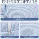 Makeup Bag Travel Cosmetic Bag for Women Cute Seersucker Cosmetic Pouch Small Preppy Makeup Purse Brushes Storage Organizer