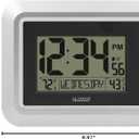 La Crosse Technology 513-1918S-INT Atomic Digital Wall Clock with Outdoor Temperature