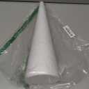 Crafjie Foam Cones for DIY Arts and Crafts (4.65 x 15.7 in, 2 Pack), White Polystyrene Christmas Tree Foam Cones Craft Supplies, for DIY Home Craft Project, Christmas Tree, Table Centerpiece