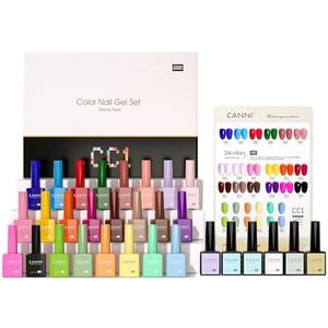 CANNI CC1 30Pcs 9ML Hema-free Gel Nail Polish Set, Black Pink Nude Red Blue Green Gel Polish Kit Color Soak Off LED Nail Gel Polish Set Nail Art Starter Manicure Salon DIY at Home