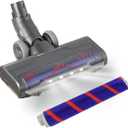 Upgraded Hardwood Floor Vacuum Attachments with Headlights for Dyson V6 DC59 DC61 DC74 , Replacement Parts Motorhead,Soft Roller &PP Bristle Motorized Brush Accessories for Tile,Carpet,Rug Cleaning.
