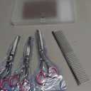 5 in1 Dog Grooming Scissors Kit, Professional Dog Scissors for Grooming with Safety Round Tips, Titanium Coated Grooming Shears for Dogs Cat Pet At Home