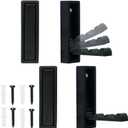 4PCS Magnetic Folding Wall Hooks, Heavy Duty 30LB Zinc Alloy Foldable Coat Hooks for Hanging Towels, Coats, Bags, Keys - Space Saving Black Wall Mounted Hooks for Bathroom, Kitchen, Entryway, Closet