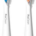 Ollie ProClean Replacement Brush Heads - Smaller Size for Hard-to-Reach Areas, Gentle Bristles, Compatible with Brio SmartClean, Pack of 2, White