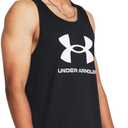 Under Armour Men's Sportstyle Logo Tank Top (X-Large, (001) Black / / White)