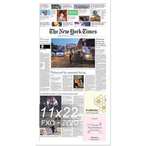 Fxojyvo 11x22 Newspaper Frame, Display 11 x 22 Inch Newspaper Front Page for Wall, Light Weight and High Transparent Picture Frame - 1 Pack/White/11by22