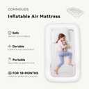COMMOUDS Portable Toddler Travel Bed with Safety Bumpers, Inflatable Kids Air Mattress with Electric Pump, Baby Blow up Mattress, for Grandma's Home Camping Vacation, 40 inches x 62 inches x 10 inches