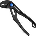 WORKPRO Mini Water Pump Pliers, 4-Inch Groove Joint Pliers, Fast Adjustable Tongue and Groove Pliers with 15-Position Push-Lock, V-Jaw for Multi-Surface Grip, Ideal for Tight Spaces and Versatile Use