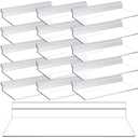 Kathfly 16 Pack 4 x 10 Inch Slatwall Shelves Hanging Accessories Clear Slatwall Shelf Plastic Shelves for Wall, Home Shoe Stores Boutiques Supplies (Clear)