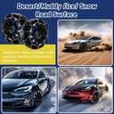 DEDC Snow Chains for SUV Tire Chains Compatible with Tesla Model Y Cars 1 Min Quick Fit Easy Chainsaw Reusable Universal Emergency Traction Chain Tire Width 235 245 255 265 275 - Set of 2 MS1521