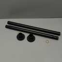 Black Shower Curtain Rod 32 to 43 Inch,1 Inch Diameter Adjustable Spring Tension Stainless Steel Telescoping Rod,Easy Install,No Rust