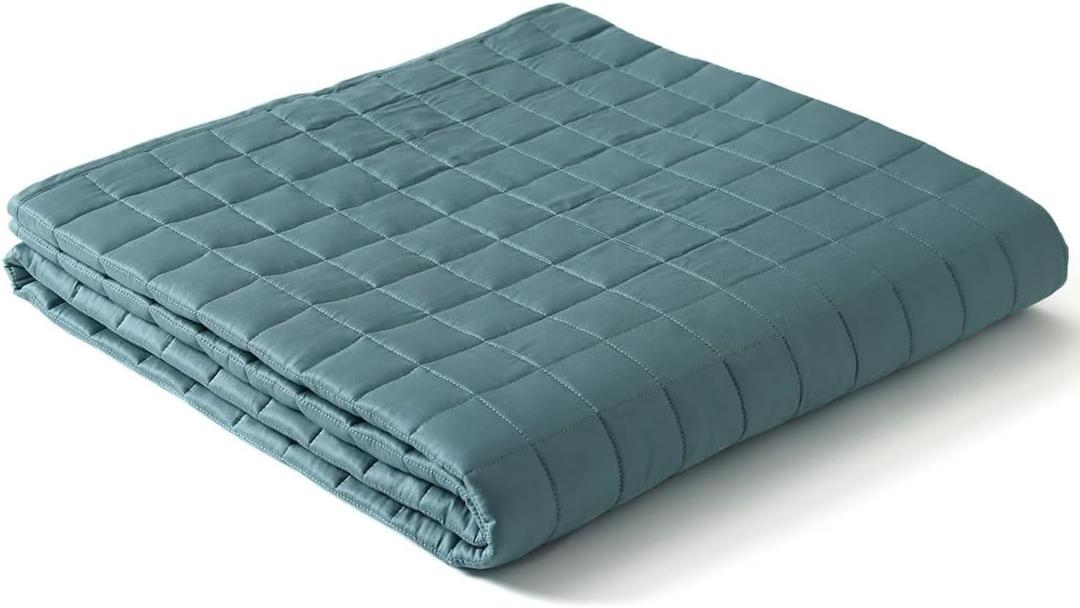 YnM Cooling Weighted Blanket for Adults, 15lbs Heavy Bed Throw for One Person of 140lbs, Perfect for Hot Sleepers or Warm Climates with Rayon/Glass Beads(48x72 Inches,Twin/Full Bed, Sea Grass) YnM Cooling Weighted Blanket for Adults, 15lbs Heavy Bed Throw for One Person of 140lbs, Perfect for Hot Sleepers or Warm Climates with Rayon/Glass Beads(48x72 Inches,Twin/Full Bed, Sea Grass)