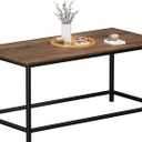SAYGOER Coffee Table Simple Modern Rectangular Center Table Open Space Minimalist for Living Room Home Office Industrial Cocktail Tables, 39.37 x 19.69 x 17.72, Dark Walnut