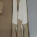 CAROTE 12PCS Knife set with Blade Guards,Granite Nonstick Ceramic Coating,Stainless Steel blade, Wood Grain Handle, Essential knife set,White