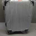 Coolife Luggage Expandable(only 28") Suitcase PC+ABS Spinner 20in 24in 28in Carry on (white grid new, S(20in)_carry on)