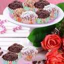 Sunnyray 600 Count Floral Mini Cupcake Liners for Baking Watercolor Flower Small Cupcake Liners Wrappers Tea Party Baking Paper for Shower Wedding Bridal Showers Birthday Party Decoration