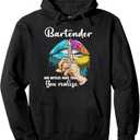 Bartender Knows More Than You Says And Notice More Than You Pullover Hoodie, S, Black